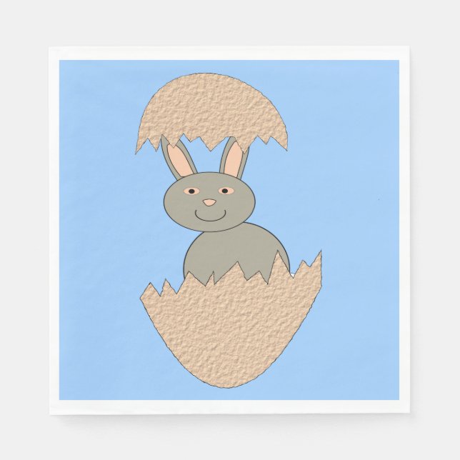 Servilleta De Papel Hatching de conejitos de las servilletas de papel  (Anverso)