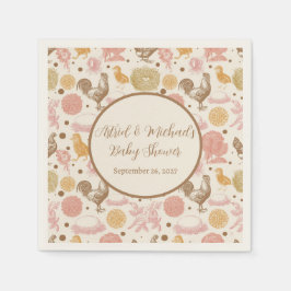 Servilleta De Papel Hatear pronto al Chica de pollo Baby Shower
