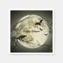 Servilleta De Papel Hauned Full Moon Halloween Party Paper