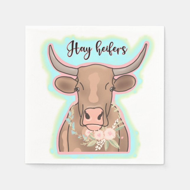 Servilleta De Papel Hay heifers (Anverso)