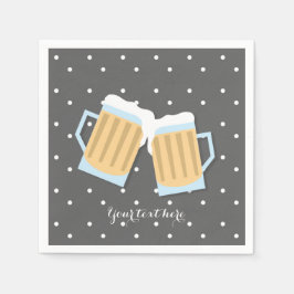 Servilleta De Papel Hay un bebé preparando cervezas Tazas de ducha gri