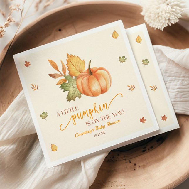 Servilleta De Papel ¡Hay Una Calabaza En Camino! Baby Shower (Subido por el creador)
