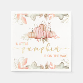 Servilleta De Papel ¡Hay Una Calabaza En Camino! Fall Baby Shower