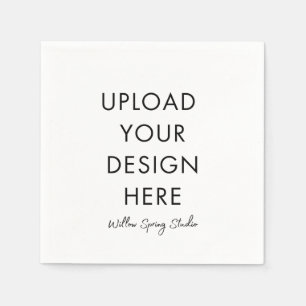 Servilleta De Papel Hazlo Tú Mismo Elegante Minimalista Blanco Sube Tu