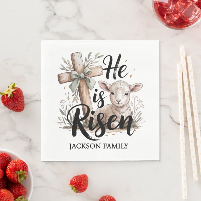 Servilleta De Papel He is Risen! Easter Sunday Paper (In situ)