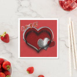 Servilleta De Papel Heart Magic White Paper Napkin Cocktail Standard