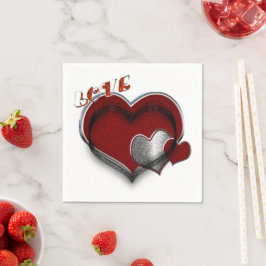 Servilleta De Papel Heart Magic White Paper Napkin Standard Cocktail