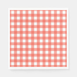 Servilleta De Papel Heart Pizza Party Napkins | Red Checkered Italian
