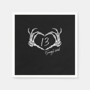 Servilleta De Papel Heart Skeleton Hand Classic