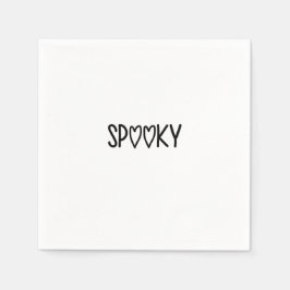 Servilleta De Papel Heart Typography spooky