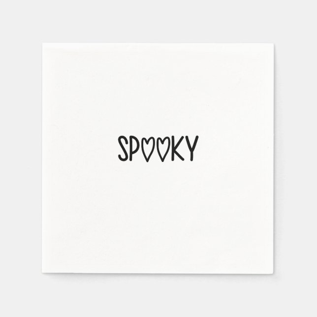 Servilleta De Papel Heart Typography spooky (Anverso)
