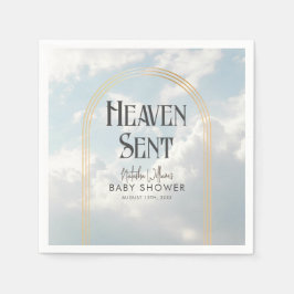 Servilleta De Papel Heaven Sent Clouds Sky Boho Arch Baby Shower