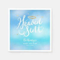 Heaven Sent Elegant Blue Sky Baby Shower
