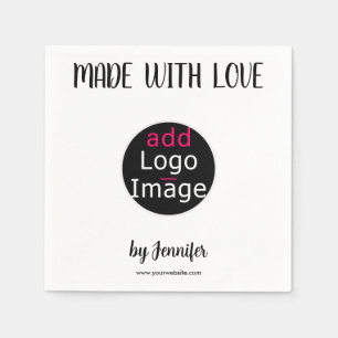 Servilleta De Papel Hecho Con Amor Personalizable Profesional Moderno
