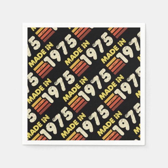 Servilleta De Papel Hecho en 1975, 50 años (Anverso)