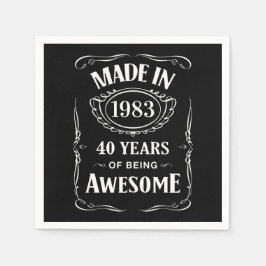 Servilleta De Papel Hecho en 1983 40 años de ser impresionante 2023 bd