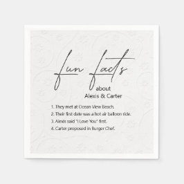 Servilleta De Papel Hechos De Diversión boda Sobre El Diseño Floral Gr