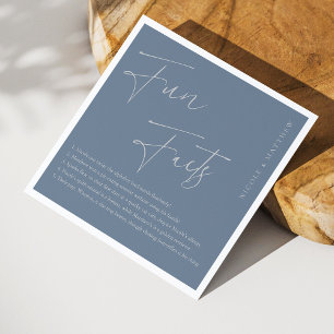 Servilleta De Papel Hechos de diversión de plata Bodas Napkins