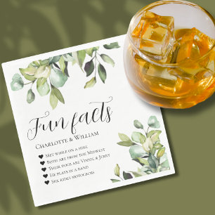 Servilleta De Papel Hechos divertidos Boda de Botánicos Verdes de los 