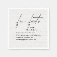 Hechos Divertidos bodas Sobre Madera Blanco