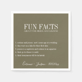 Servilleta De Papel Hechos divertidos Martini Olive Personalizado