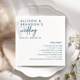 Servilleta De Papel Hechos divertidos minimalistas Bodas modernos