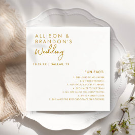 Servilleta De Papel Hechos divertidos minimalistas Bodas modernos