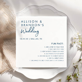 Servilleta De Papel Hechos divertidos minimalistas Bodas modernos