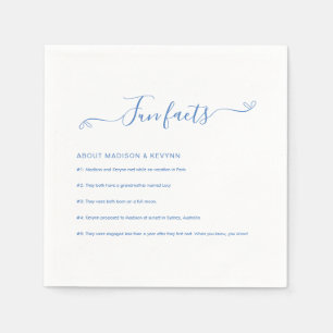 Servilleta De Papel Hechos divertidos Napkins Blue Boda