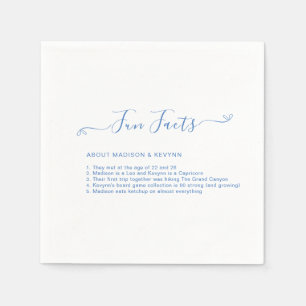 Servilleta De Papel Hechos divertidos Napkins Blue Boda
