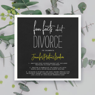 Servilleta De Papel Hechos Divertidos Simples y Caprichosos de Divorci