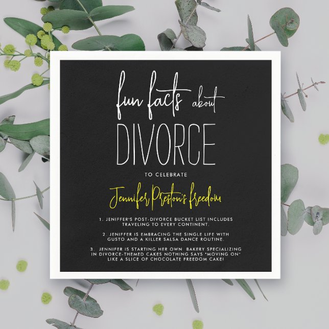 Servilleta De Papel Hechos Divertidos Simples y Caprichosos de Divorci (Subido por el creador)