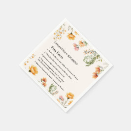 Servilleta De Papel Hechos Divertidos Sobre El boda De Flores Silvestr