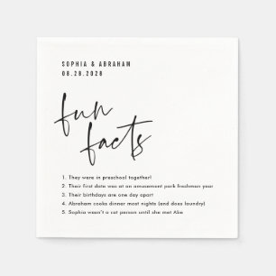 Servilleta De Papel Hechos divertidos sobre el Boda de la pareja