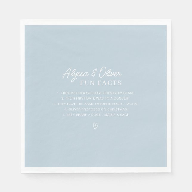 Servilleta De Papel Hechos Divertidos Sobre El Boda Pareja (Anverso)