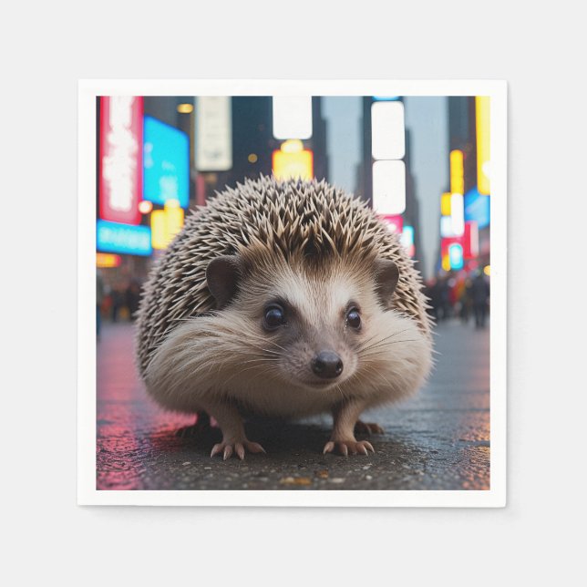 Servilleta De Papel Hedgehog en Times Square (Anverso)
