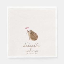Servilleta De Papel Hedgehog Woodland Forest Baby Shower