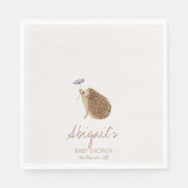 Servilleta De Papel Hedgehog Woodland Forest Baby Shower