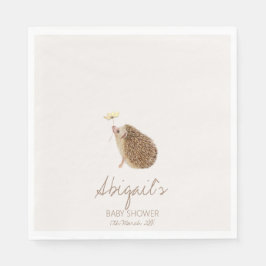 Servilleta De Papel Hedgehog Woodland Forest Baby Shower