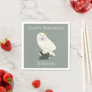 Servilleta De Papel Hedwig con dibujo caprichoso de carta
