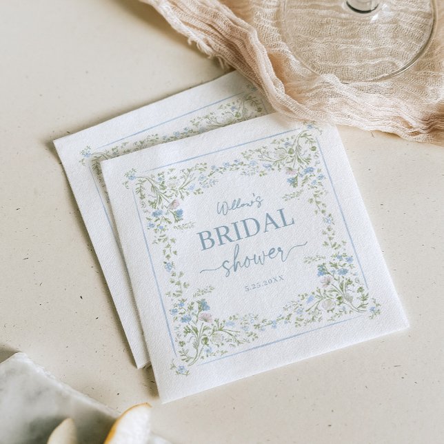 Servilleta De Papel Heirloom Hydrangea Bridal Shower Napkins (Subido por el creador)