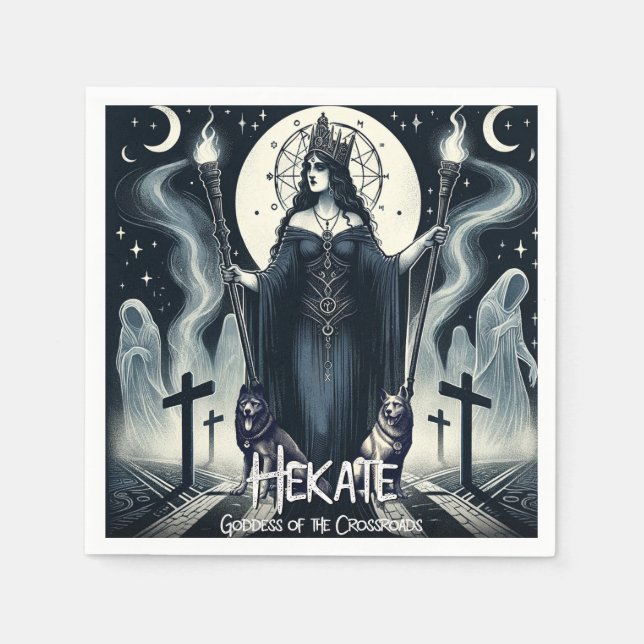 Servilleta De Papel Hekate Diosa de las Encrucijadas Espíritus Fantasm (Anverso)