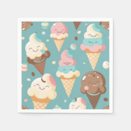 Servilleta De Papel Helado colorido lindo