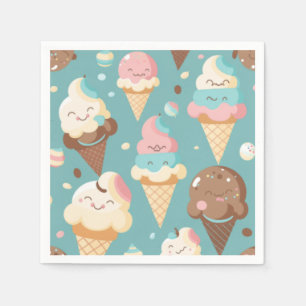 Servilleta De Papel Helado colorido lindo