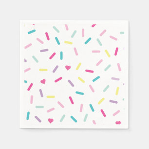 Servilleta De Papel Helado con Sprinkles y Pastel de Cumpleaños