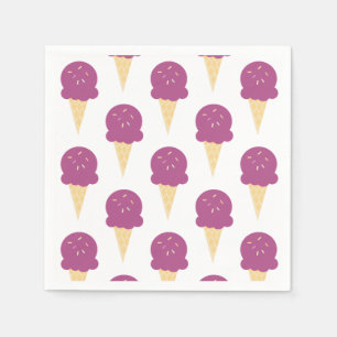 Servilleta De Papel Helado Cream Cumpleaños Party Cones