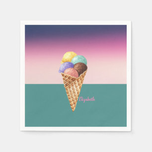 Servilleta De Papel Helado de acuarela colorido genial