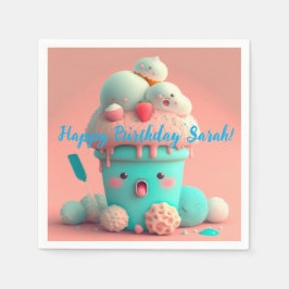 Servilleta De Papel Helado de Kawaii