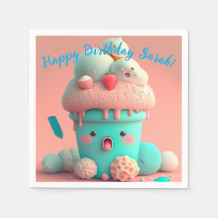 Servilleta De Papel Helado de Kawaii