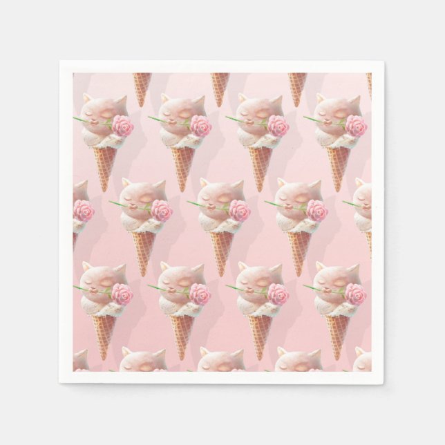 Servilleta De Papel Helado Kitty - Rosy & Dreamy (Anverso)